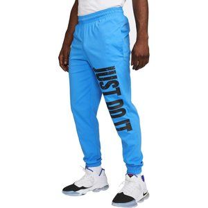NWT NIKE MEN'S WOVEN LOGO JUST DO IT JOGGER SWEATPANTS‎ CAROLINA BLUE BLACK